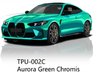 TPU-002C MONSTERSHIELD Aurora Green Chromis 200мкм антигравийная плёнка ш.1.52 д.15м/п объем рулона 22,8м2 (Отрез)