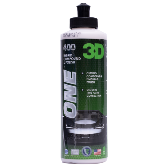 3D ONE 0,24л полировальная паста гибридная без силиконов и восков 400OZ32