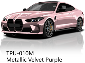 TPU-010M MONSTERSHIELD Metallic Velvet Purple 200мкм (1.524*18м.=27,43м2) антигравийная полиуретановая плёнка (Рулон)