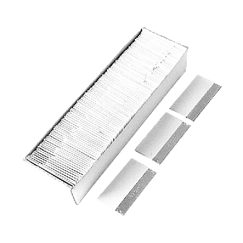 Лезвия для зачистки пластиковые белого цвета 3.9x1.8cм 100шт./упак. QUANTUM CN053WH