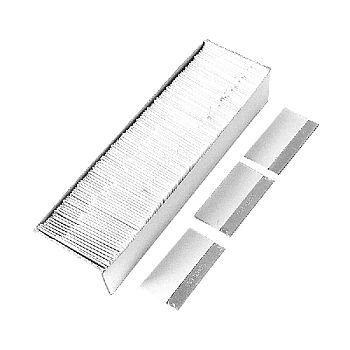 QUANTUM Лезвия пластиковые белого цвета 3.9x1.8cм 1/100штук CN053WH